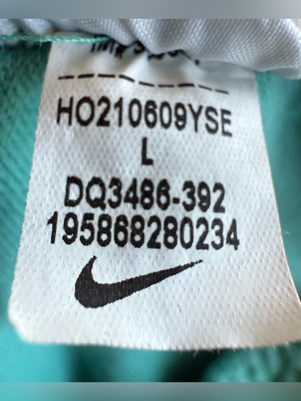 Nike Swoosh French Terry Shorts Blue Green Birds of Paradise DQ3486‑392 Size L - Picture 8 of 8